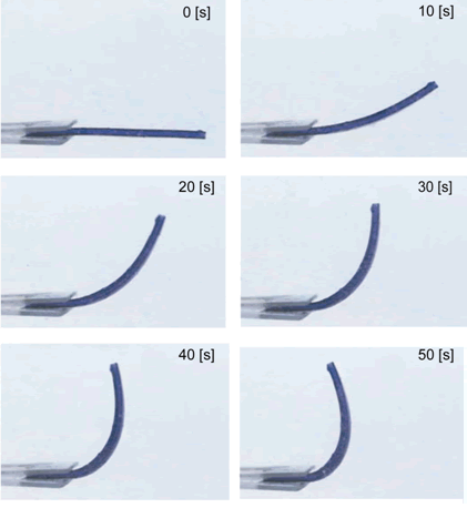 Experimental deformation of the gel 